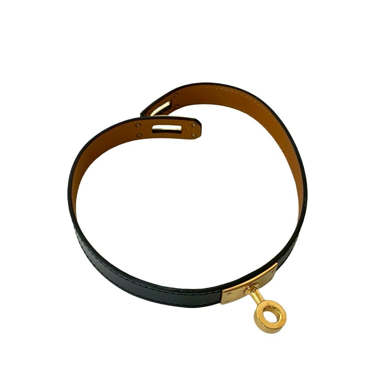 jazzset　HERMES ブラック レザー バングル レディース] マルジェラ期 エルメス レザーバングル ブラック