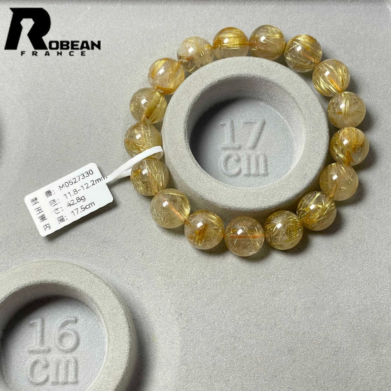 満針ルチルクォーツ ブレスレット