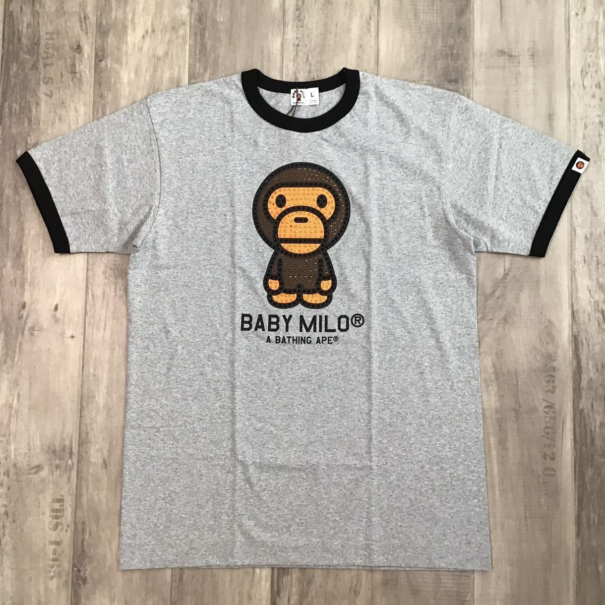 ☆新品☆ スワロフスキー マイロ Tシャツ Lサイズ a bathing ape BAPE 