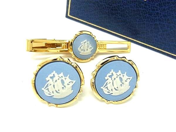 WEDGWOOD ウェッジウッド ジャスパー ネクタイピン カフスボタン