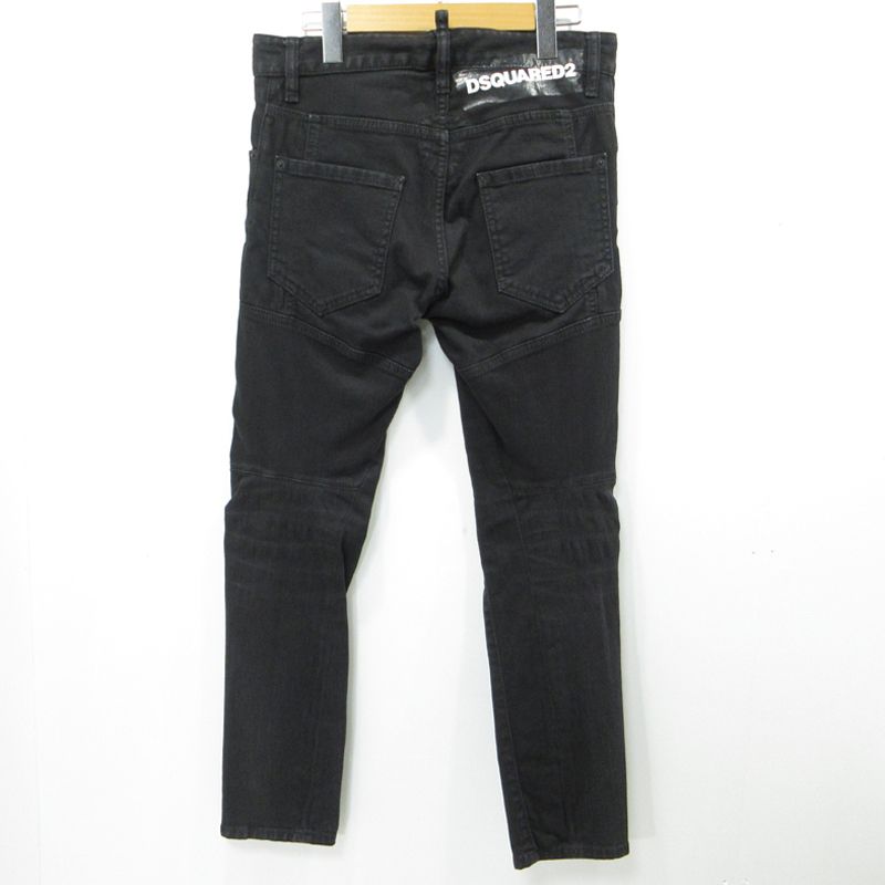 三重本店 DSQUARED2 ディースクエアード ボタンフライデニムパンツ TIDY BIKER JENA デニム タイディー バイカー ジーン S74LB0619 ブラック サイズ 42 108