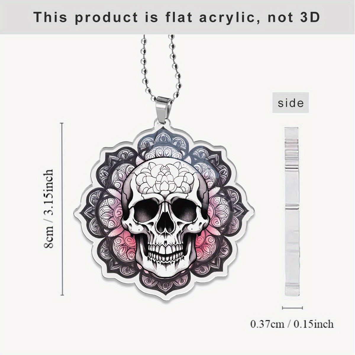 hana髑髏 スカル シルバーバックル 40mm 骸骨 髑髏 ドクロ HEARTS