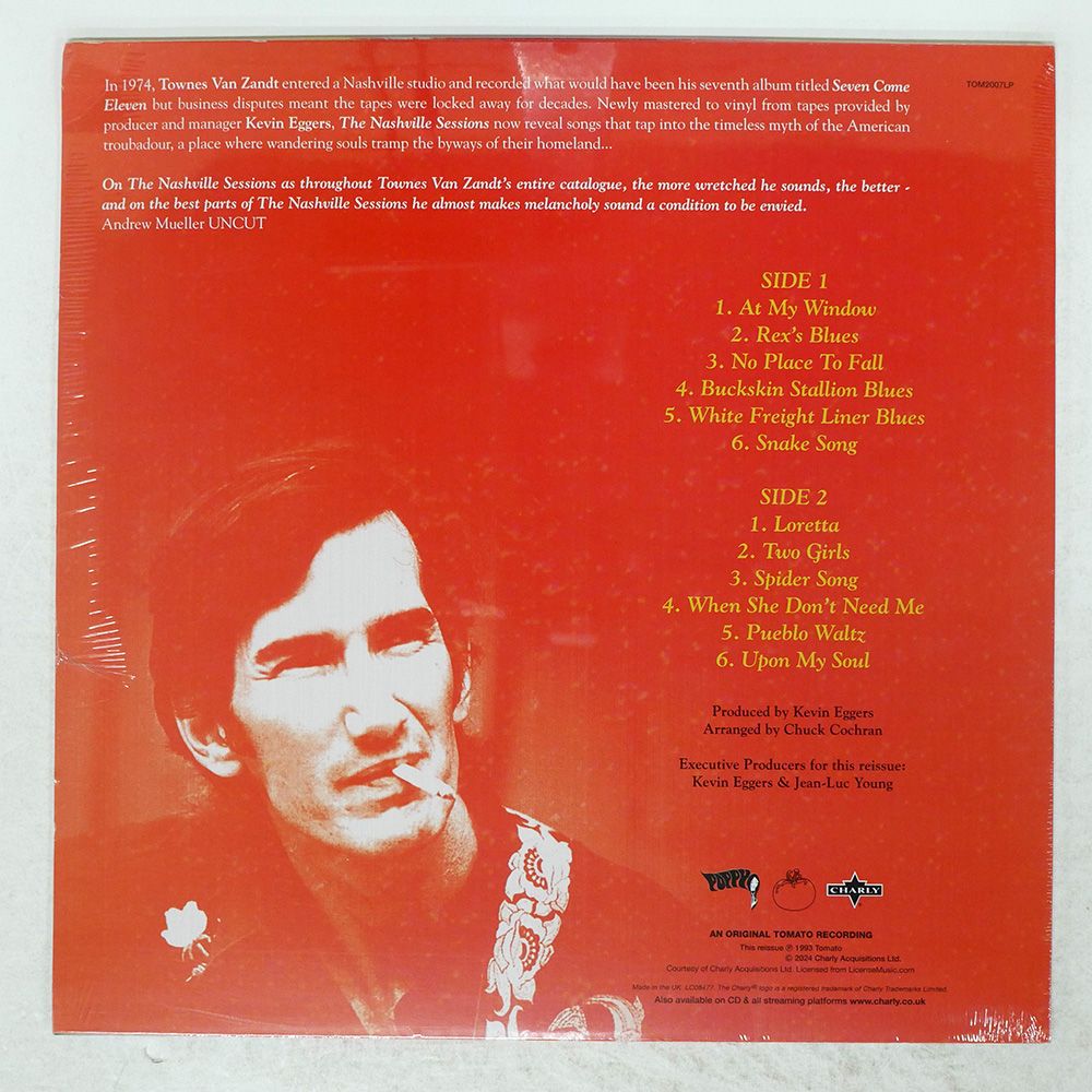 未開封 - TOWNES VAN ZANDT/NASHVILLE SESSIONS/CHARLY TOM2007LPC LP