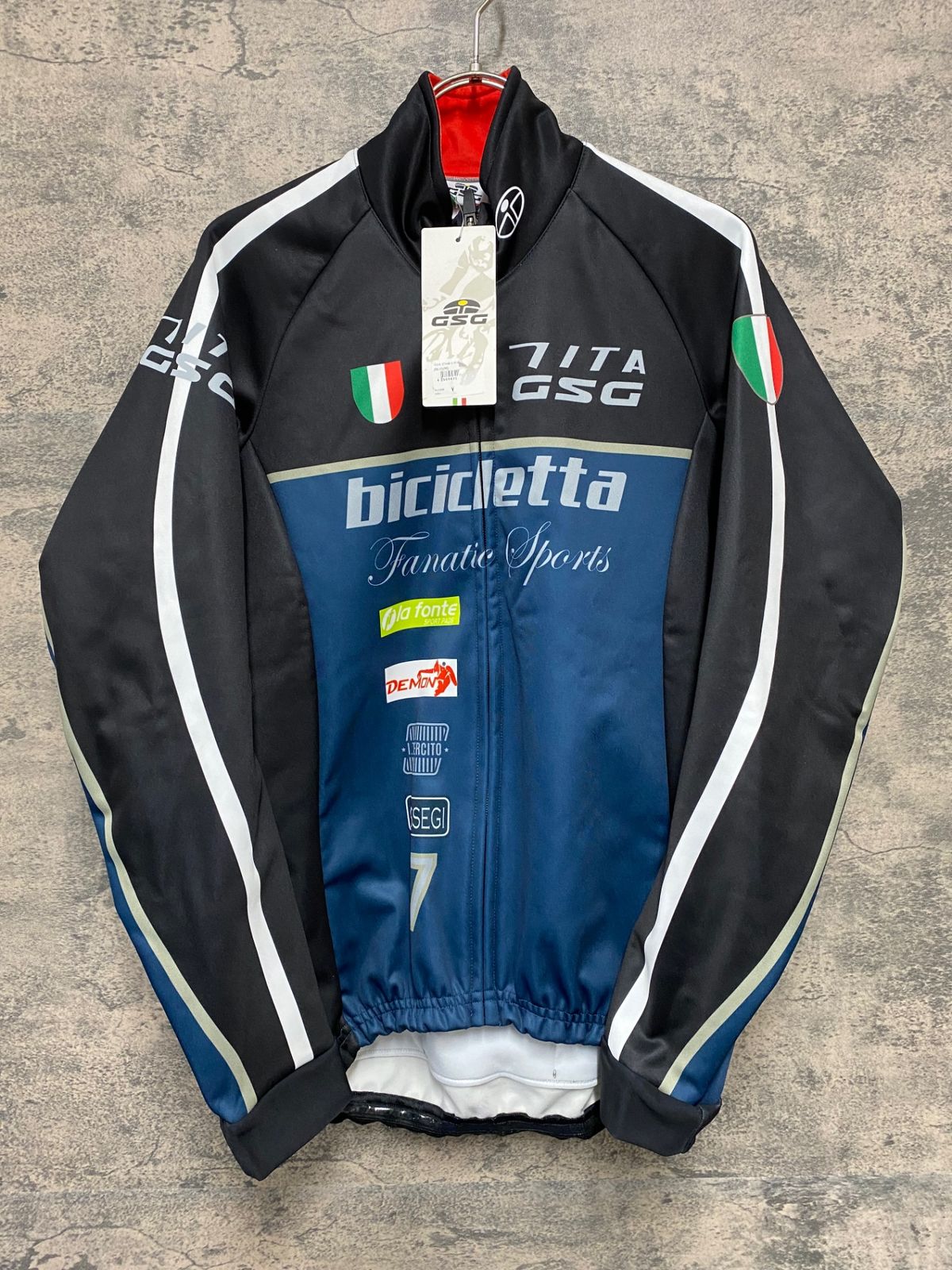 GSG サイクルジャージS 7ITA Strolling Cat Jersey Grey | サイクルジャージ - 7
