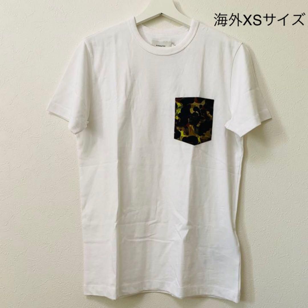 コーチ Tシャツ ホワイト カモ 半袖 ポケット ロゴ オーガニック コットン - メルカリ