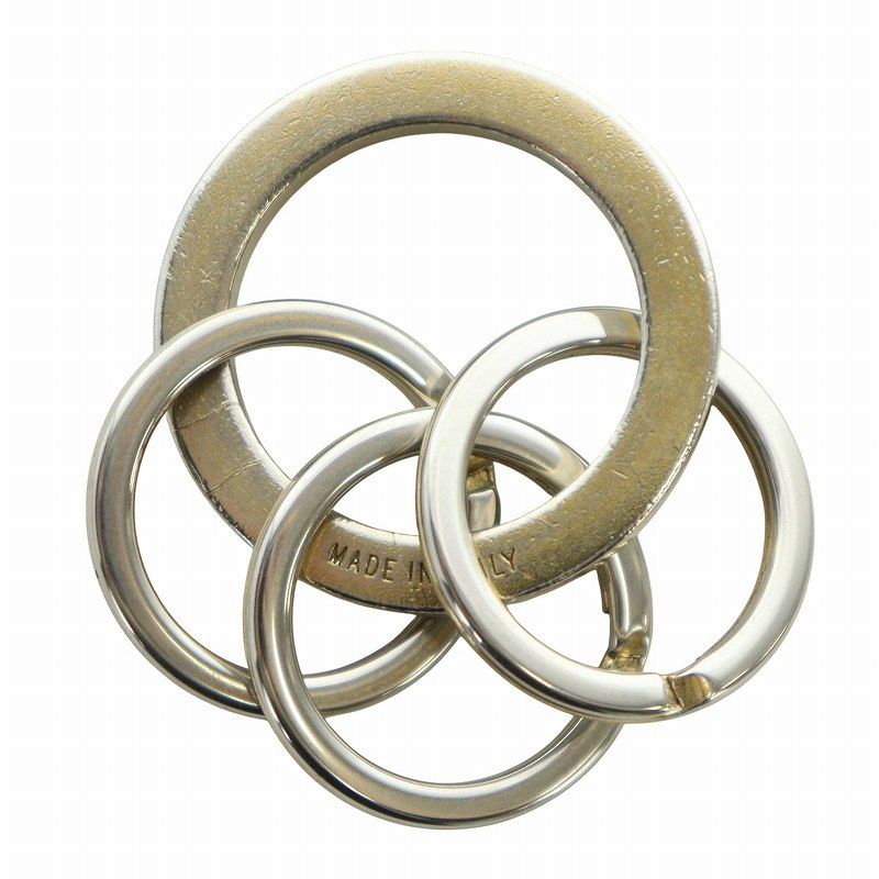 【極美品】BVLGARI　ブルガリ　3連キーリング　キーホルダー　チャーム　金色 BVLGARI ブルガリ ゴールド キーリング キーホルダー 3連