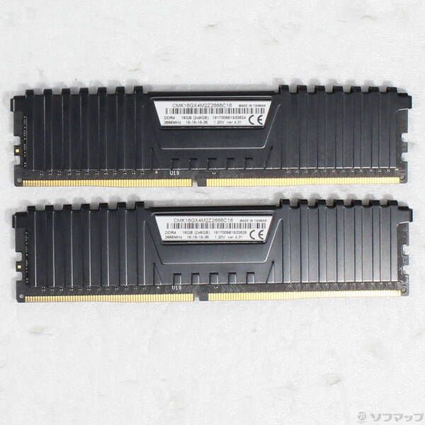 中古品〕 CMK16GX4M2Z2666C16 16GB 8GB×2枚組【262】 LPX Corsair DDR4