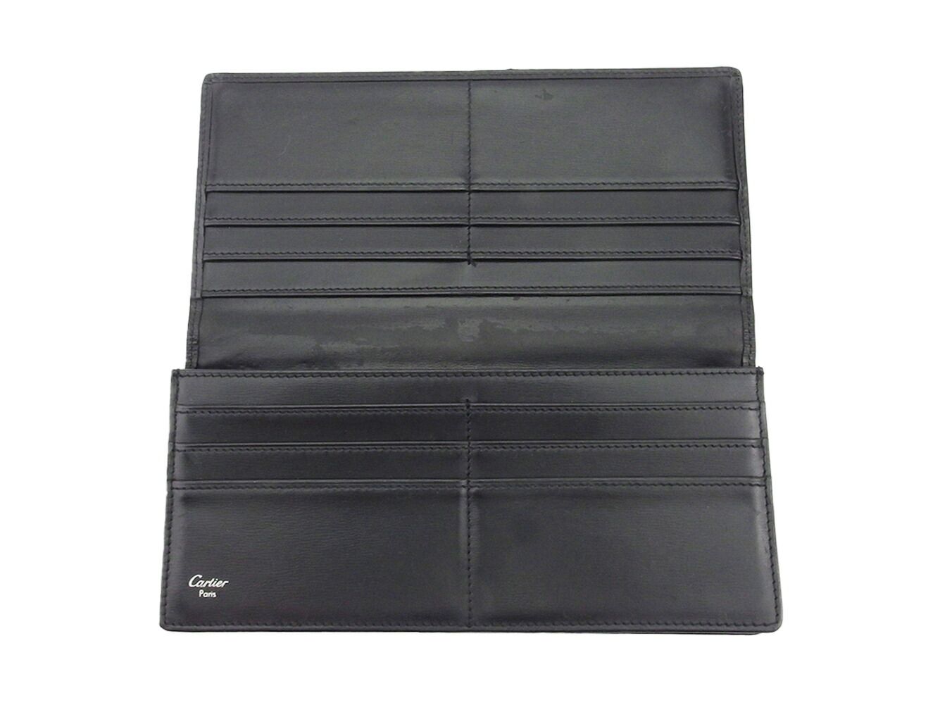 ☆極美品☆Cartier☆カルティエ☆長財布☆黒☆ブラック☆本革 カルティエ CARTIER 長財布 パシャ ブラック レディース 中古