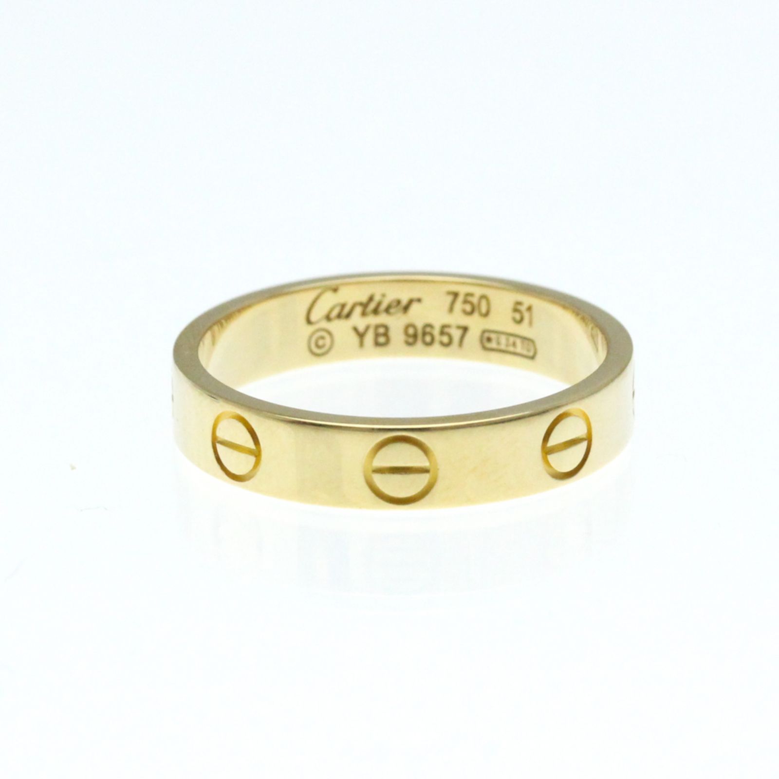 カルティエ Cartier ミニラブ リング B4085051 K18イエローゴールド K18YG ファッション 無し バンドリング ゴールド
