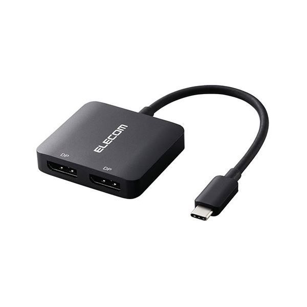エレコム USB Type-C TM - DisplayPort TM 変換アダプター 2ポート ブラック AD-CDP2BK2
