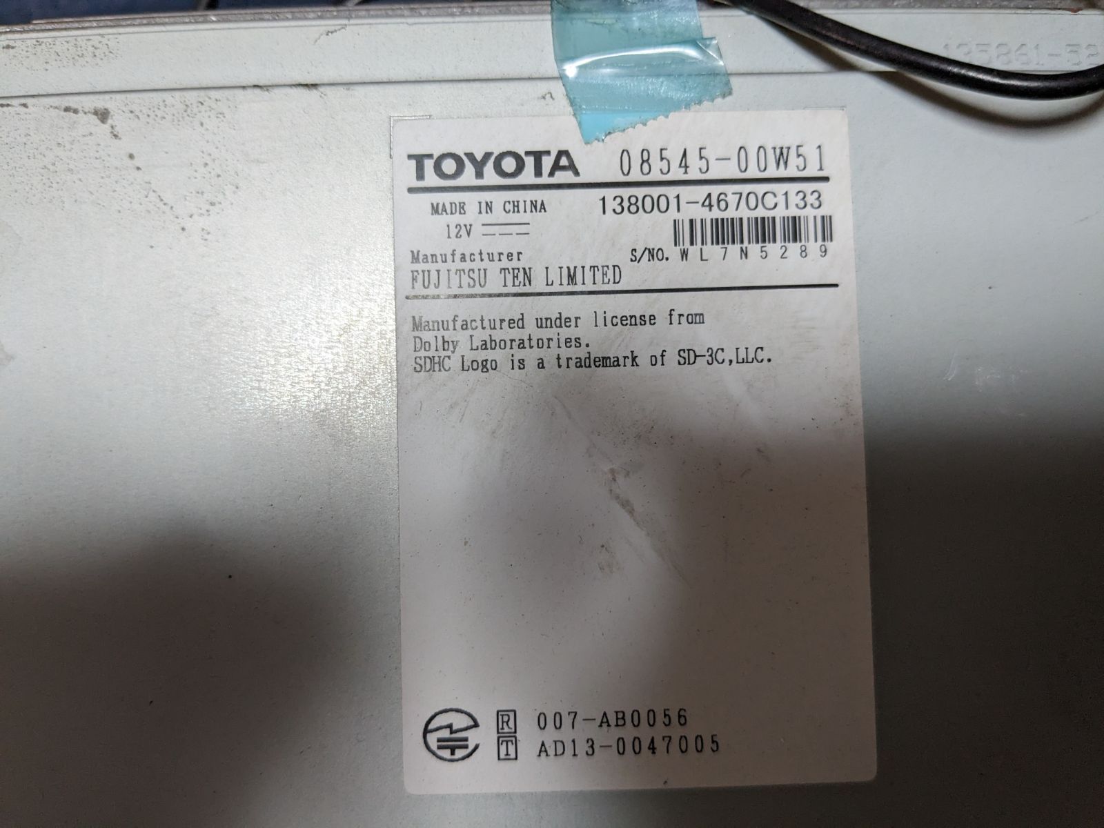 TOYOTA NSZT W64カーナビゲーションシステム 08545-00W51 ViszhshW4agYggo4eVRGvc.jpg@jpg