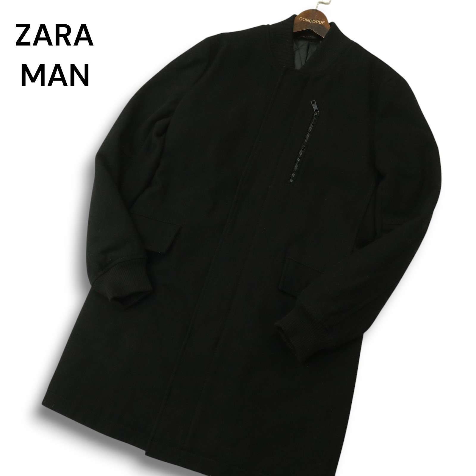 ZARA MAN ザラ マン 秋冬 ウール☆ 中綿 ロング MA-1 ジャケット