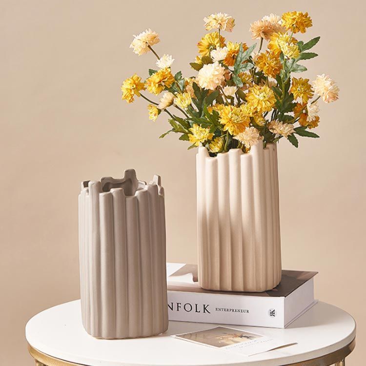 花瓶 陶器 北欧 スクエア フラワーベース 陶器 花瓶 おしゃれ