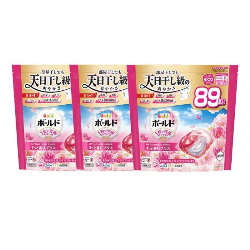未開梱 P＆G ケース販売 ボールドジェルボール4D華やか ブロッサムの香り つめかえテラジャンボサイズ89個×3