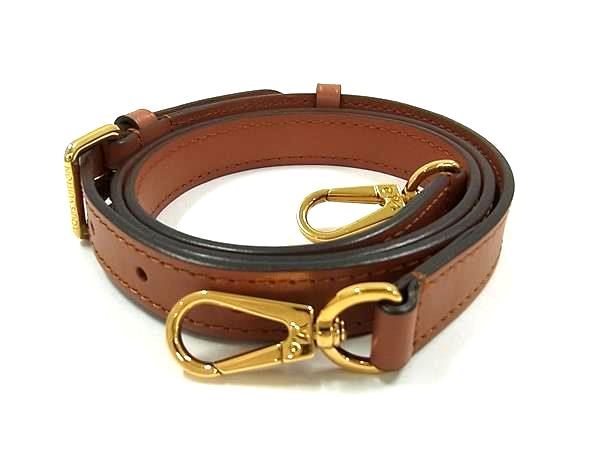 LOUIS VUITTON ヴィトン レザー バッグ用 ショルダーストラップ 斜め掛け 肩掛け レディース ブラウン系 FL5286