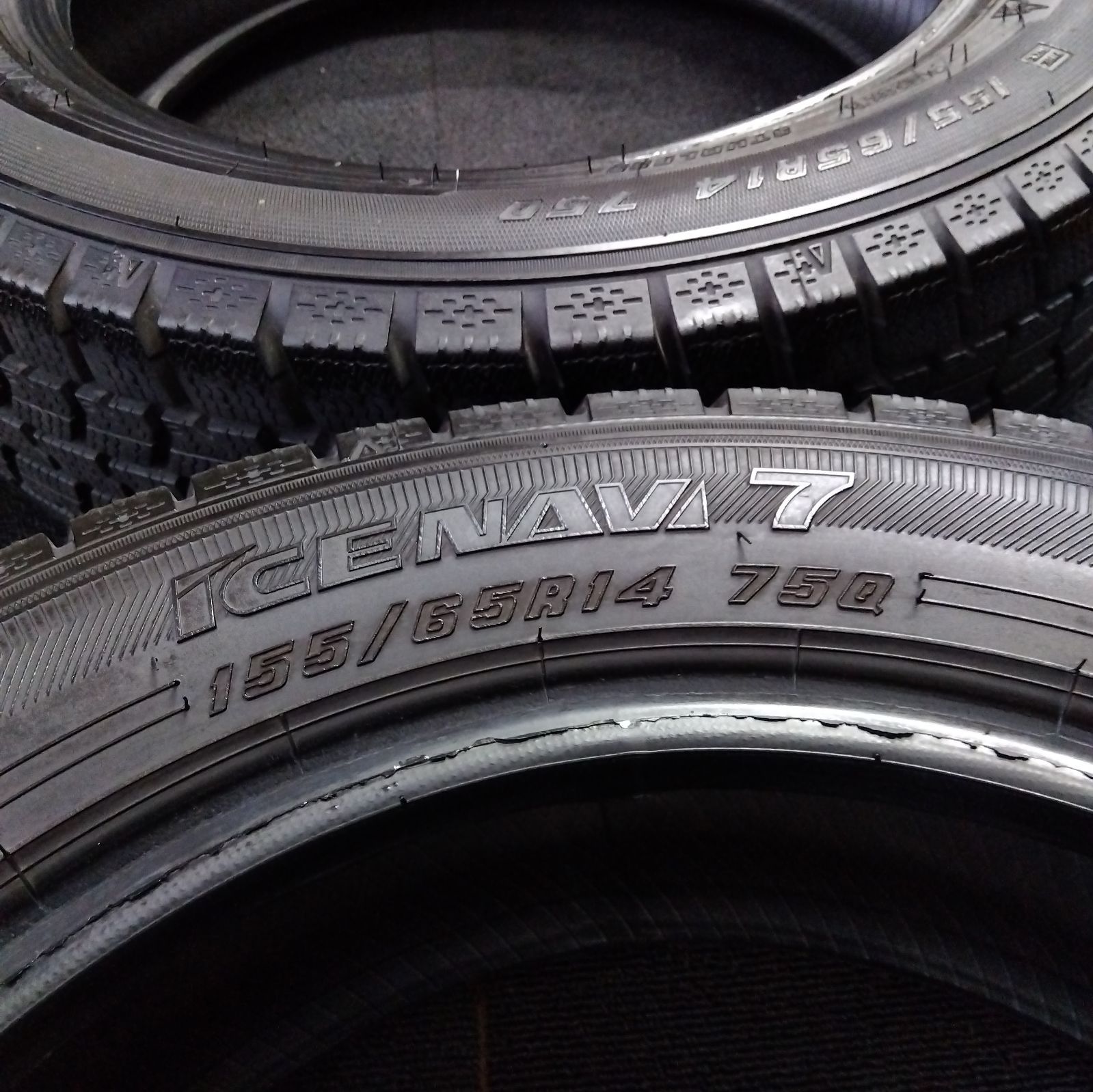 送料無料】【155/65R14】中古 スタッドレス タイヤ 4本セット 