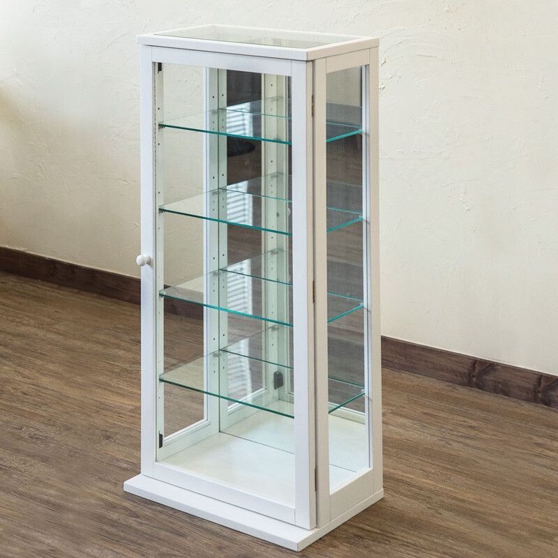 コレクションケース タテ型 ハイタイプ ディスプレイ ホワイト ガラスケース コレクションケース・タテ型ハイタイプ 100cmホワイト ガラスケース