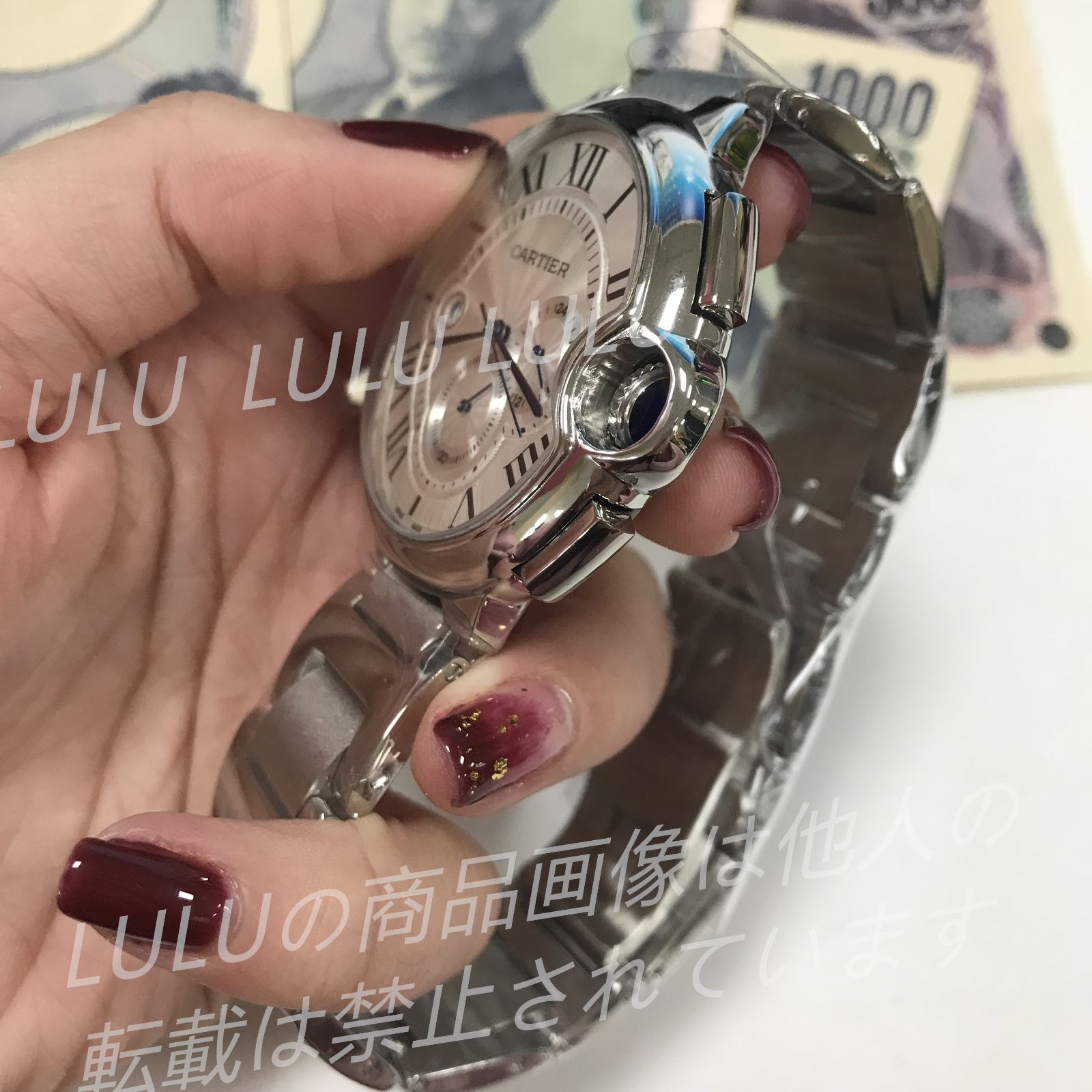 cca10   カルティエ　cartier　腕時計43mm　クオーツ時計　  即購入不可