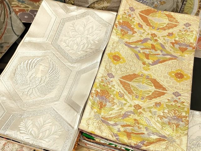 平和屋本店□袋帯 西陣 まとめて100点 向かい鳳凰 鶴 人物 向かい蝶 花