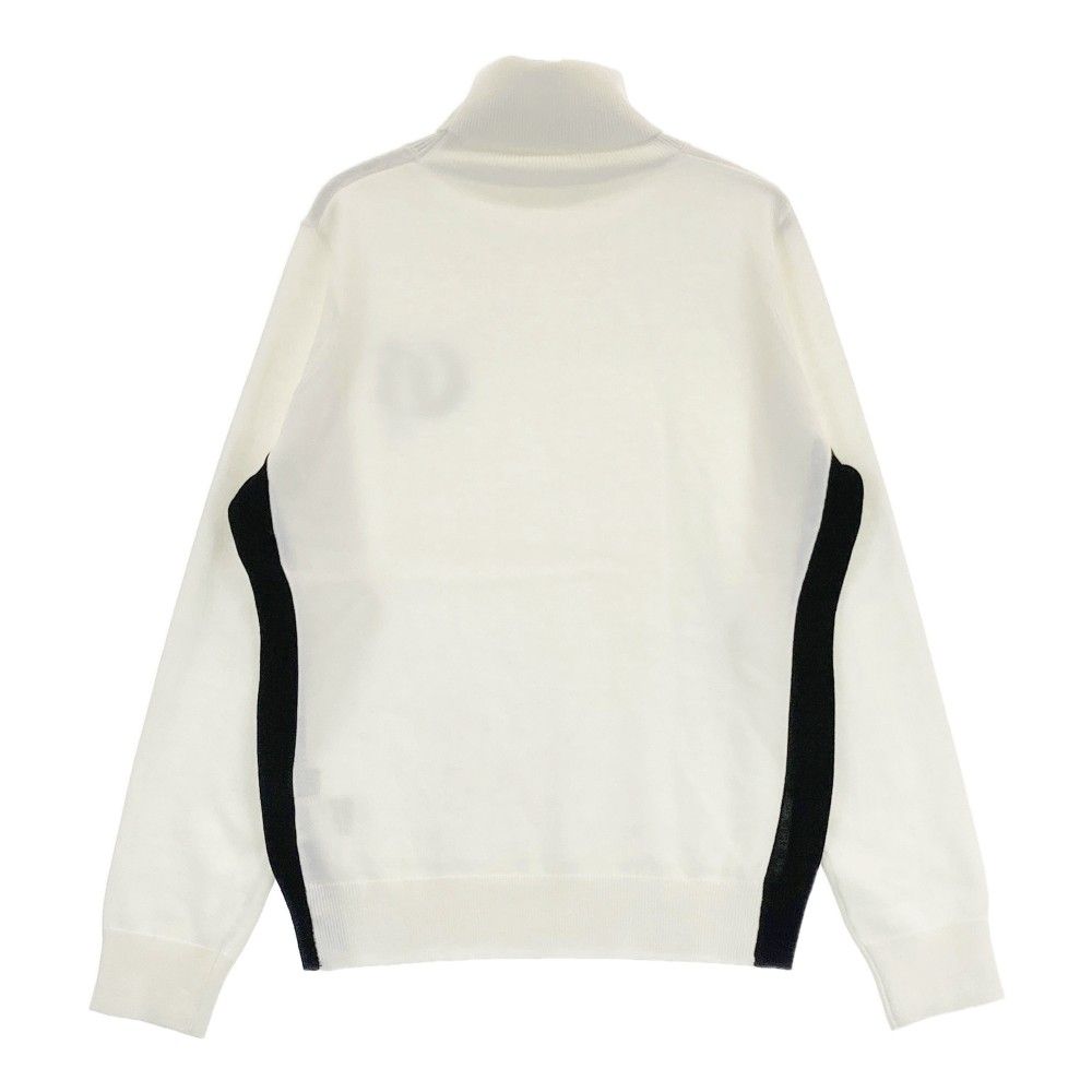 サイズ：M CPG GOLF シーピージーゴルフ ニットセーター 総柄 ホワイト