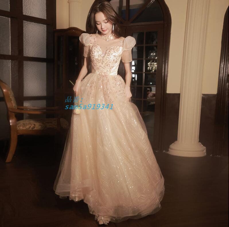 ロングドレス 演奏会用 パーティードレス 結婚式 ドレス ステージドレス マキシ丈 コー合唱衣装 発表会 大人 20代30代40代 ピアノ 成人式 am5a919341