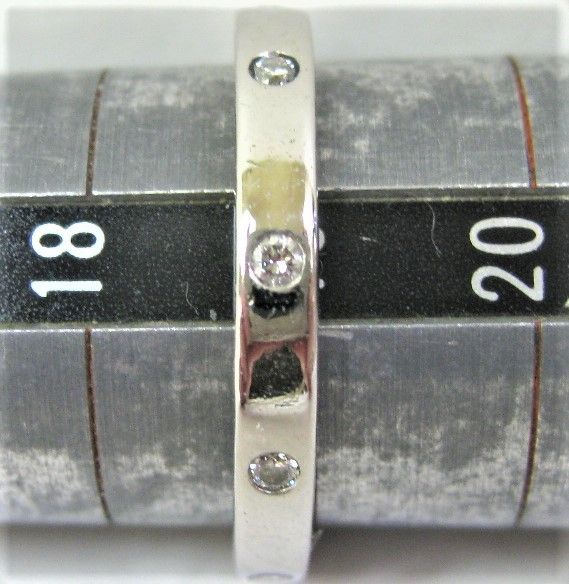 Pt900 プラチナ リング 指輪 フルエタニティー ダイヤ 9ヶ 0.24ct 