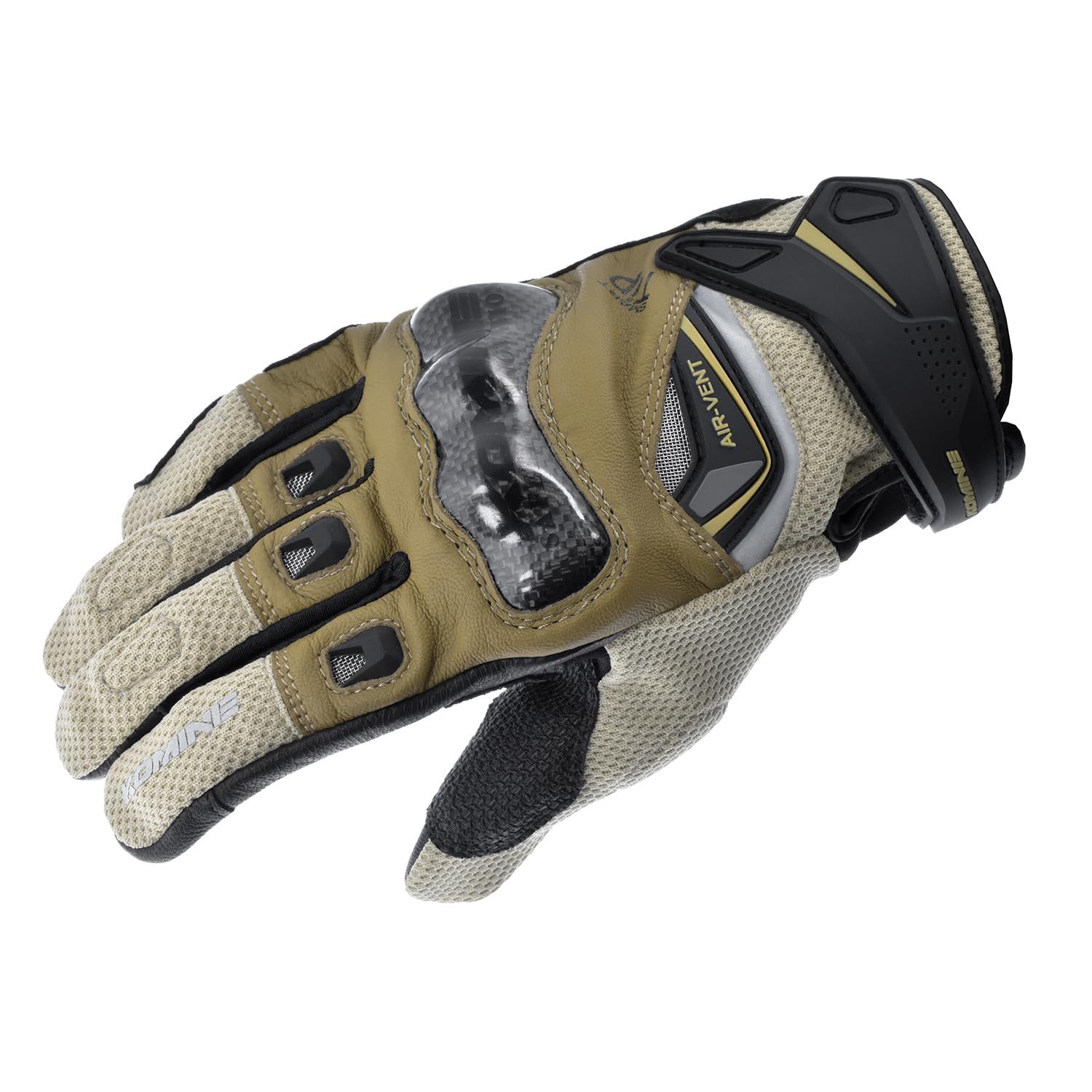 GK-224 カーボンプロテクトレザーメッシュグローブ グローブ Beige バイク用 L コミネ