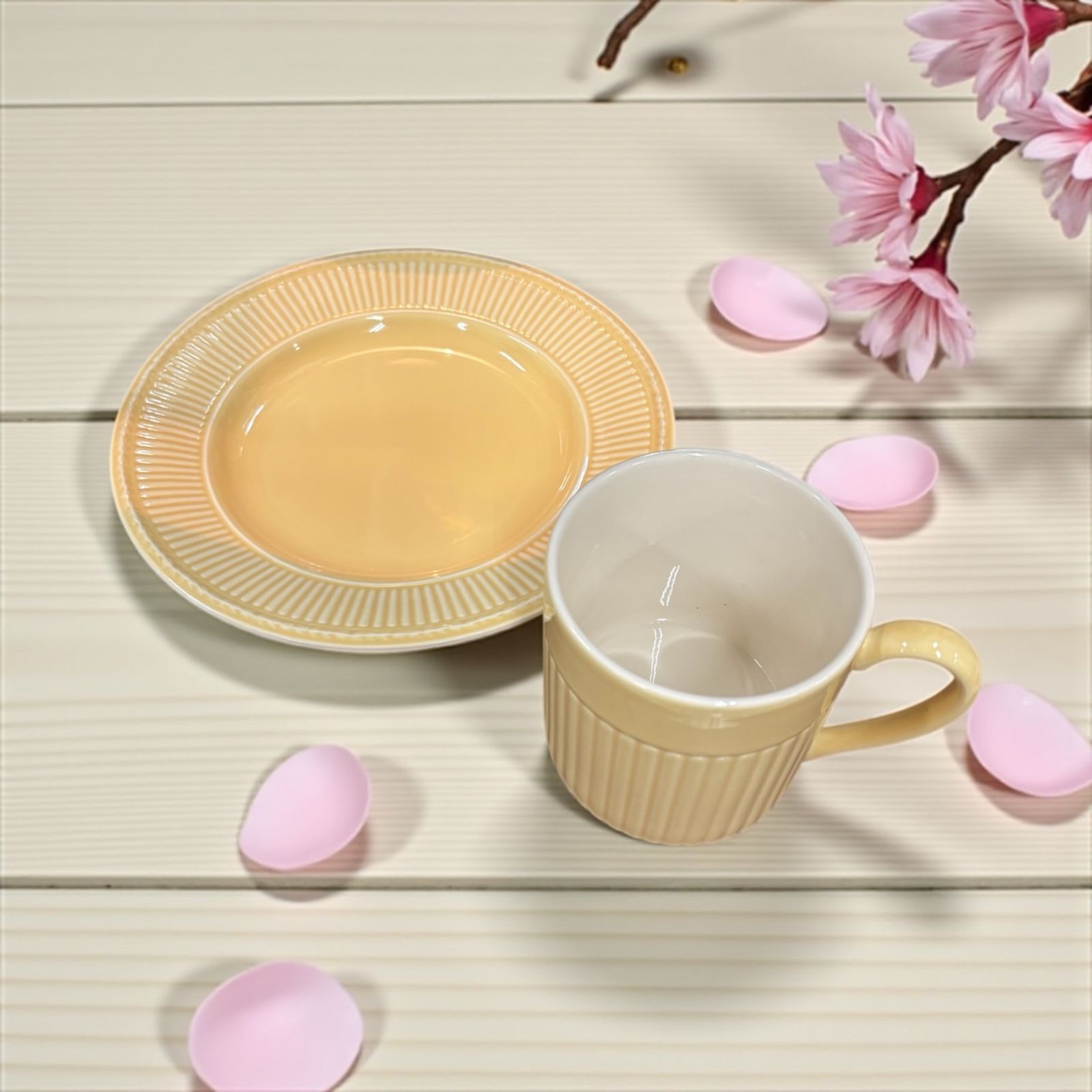 WEDGWOOD クイーンズウェア EDMEマグカップ＆プレートペア