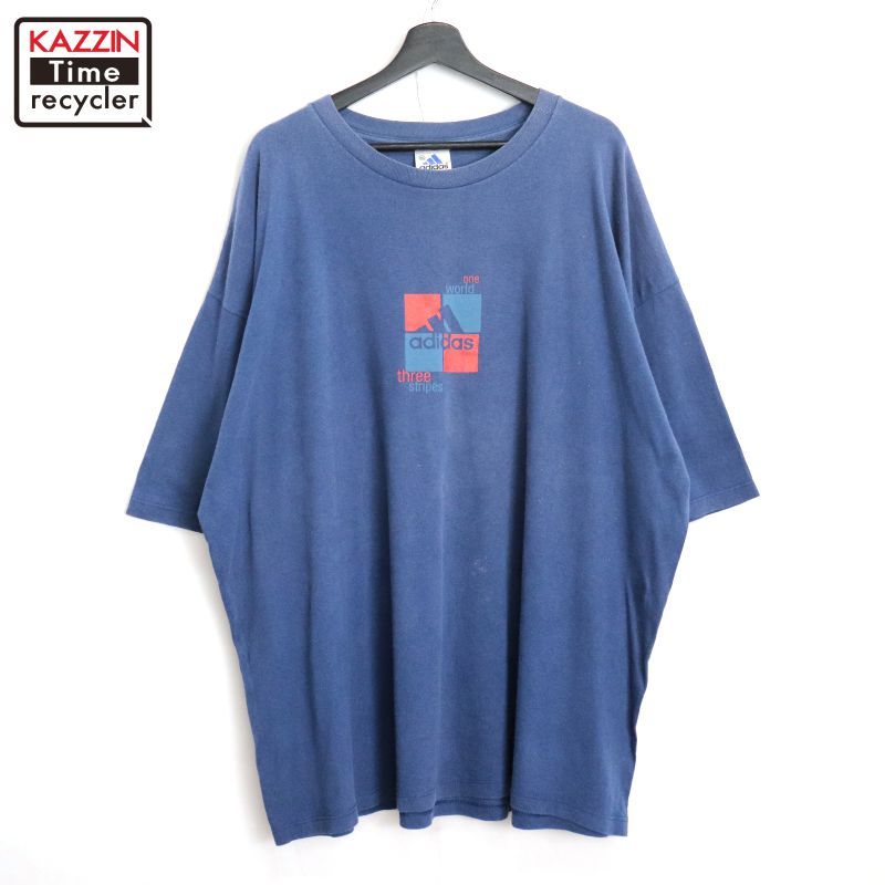 90s USA製 vintage adidas サッカー 半袖Tシャツ メンズ 表記