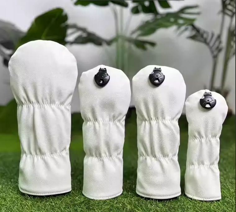 WAAC ゴルフヘッドカバーセット 白黒から選べる キャラクターデザイン ゴルフクラブ用保護カバー