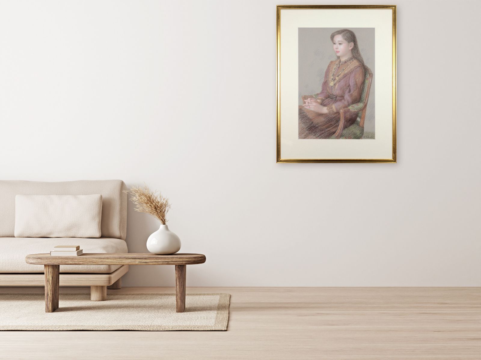 徳田宏行 パステル画『女性像』【真作保証】 絵画 徳田宏行 パステル画『女性像』【真作保証】 絵画 - メルカリ