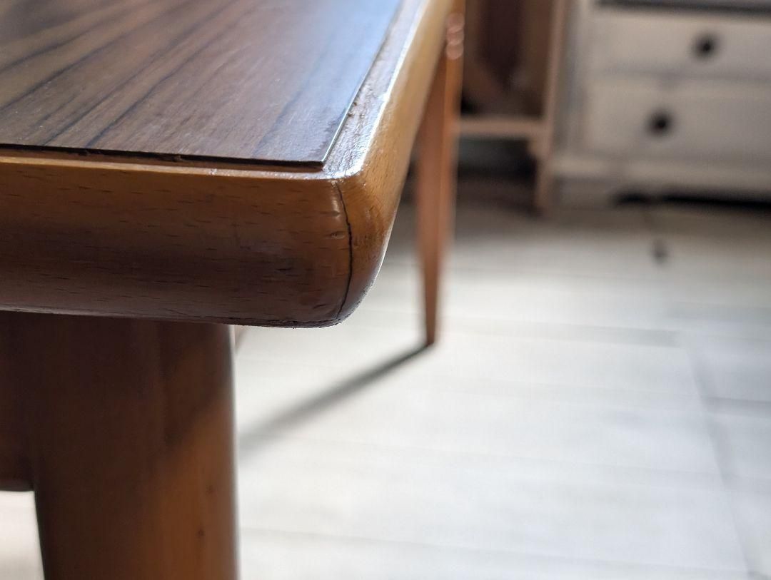 ろくろ調 飛騨産業 キツツキマーク ダイニングテーブル 細脚 高級家具  