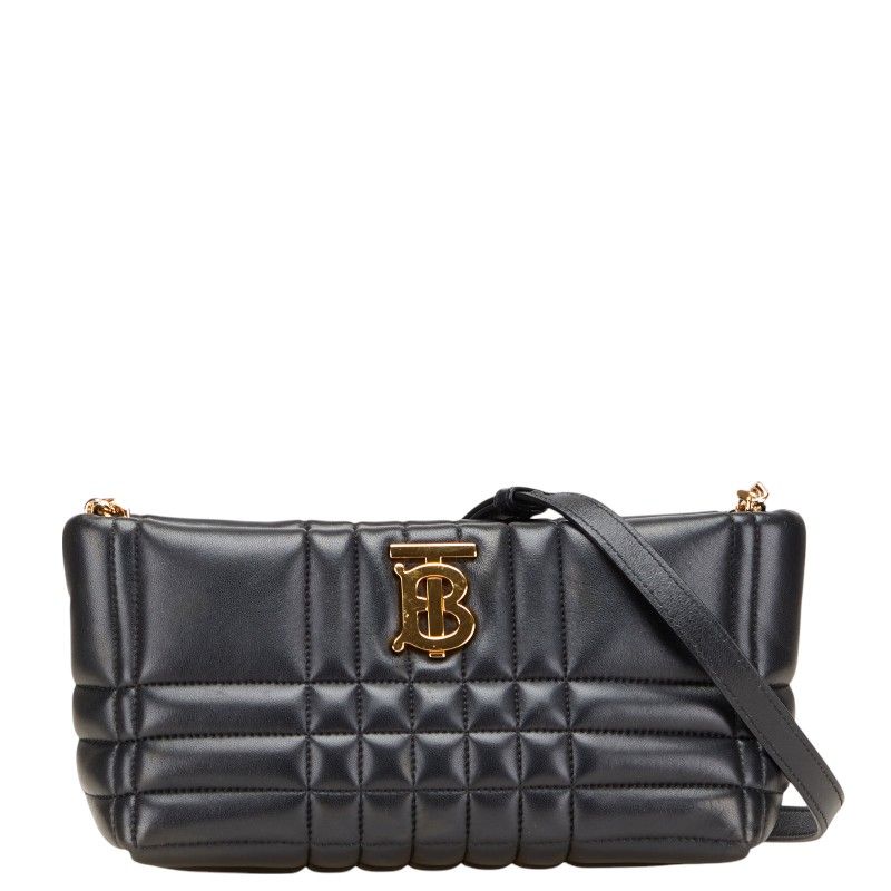 BURBERRY チェーンショルダーバッグブラックレザー