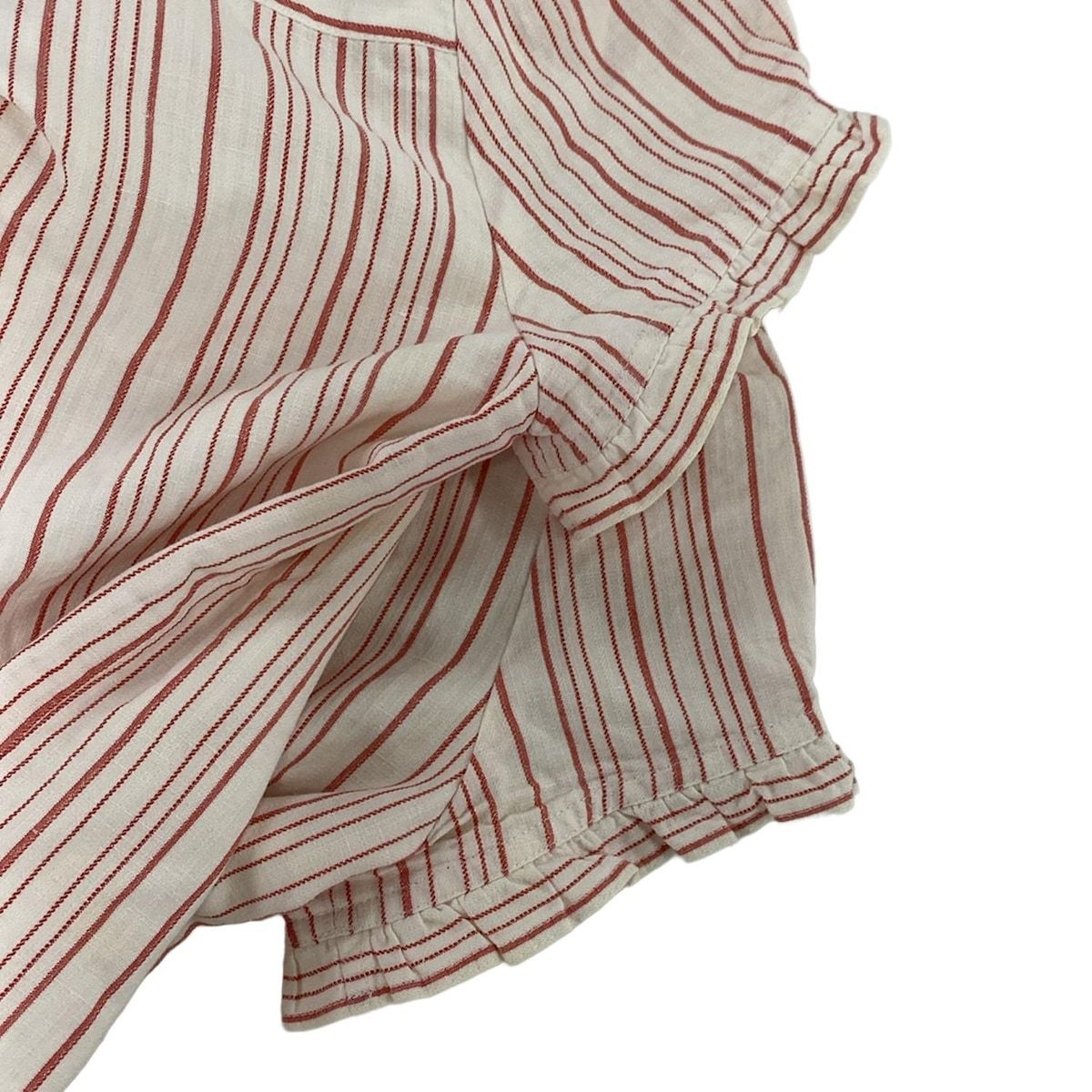 René 半袖ひざ丈ワンピース 36 Rene(ルネ) ワンピース サイズ36 S レディース - レッド×白 半袖/ひざ