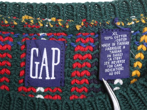 お得なクーポン配布中!】 90s OLD GAP コットン ニット セーター