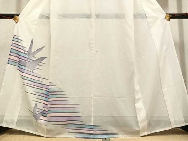 平和屋着物＊夏物 訪問着 絽 樹林文 金彩 洗える着物 AAAY0574sx