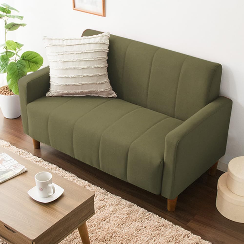 アイリスプラザ ソファ 2人掛け 幅113cm 高さ12cm ロボット掃除機も