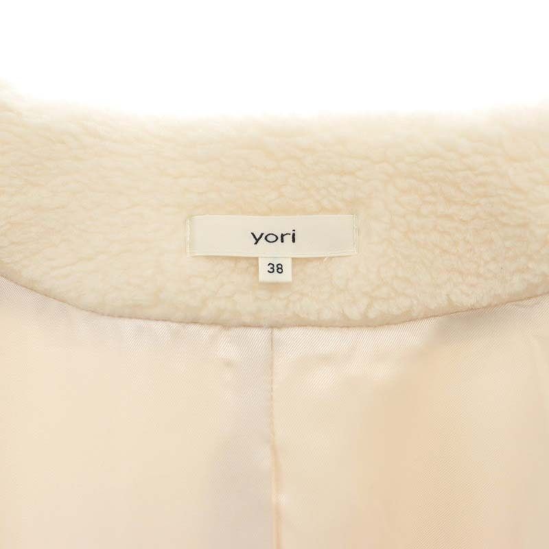 yori もふボアコート　ホワイト38 yori もふボアコートオフホワイト 38 ヨリ yori もふボアコート オフ