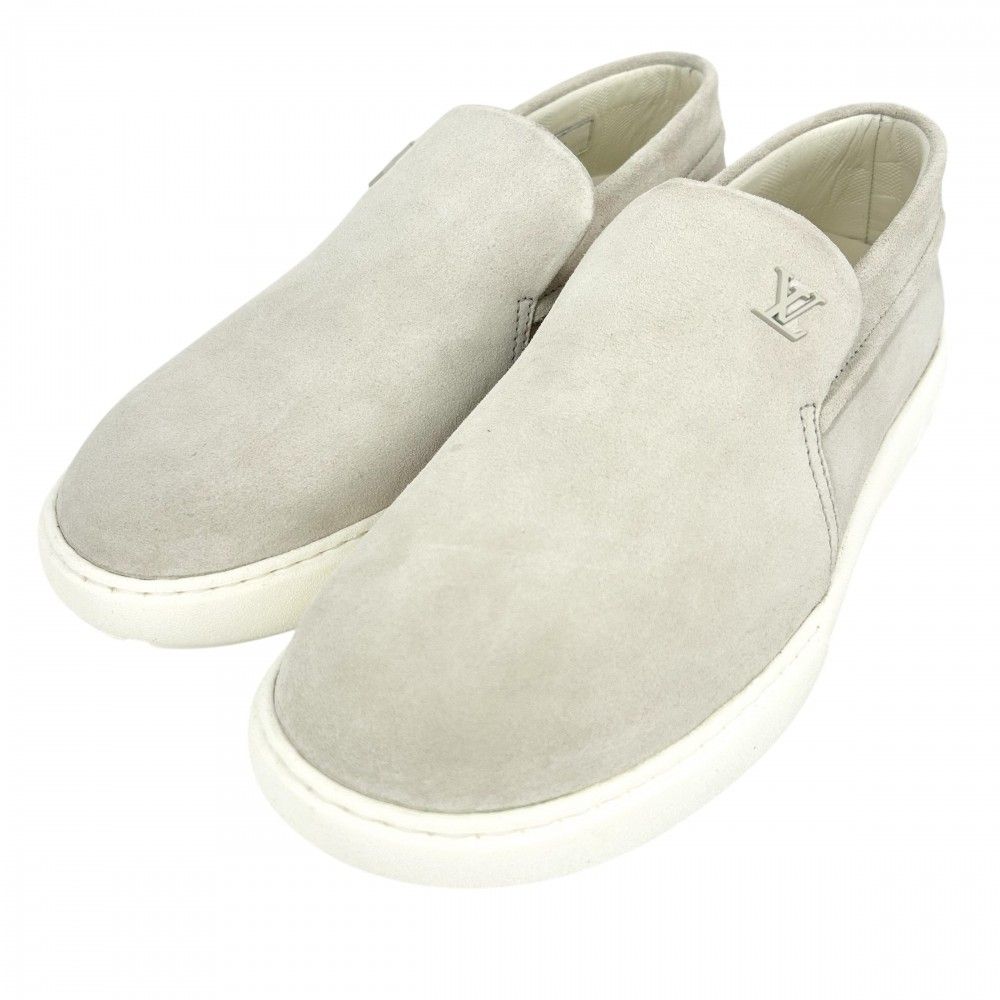 ルイヴィトン スエード オペラシューズ LVロゴ 38 LOUIS VUITTON