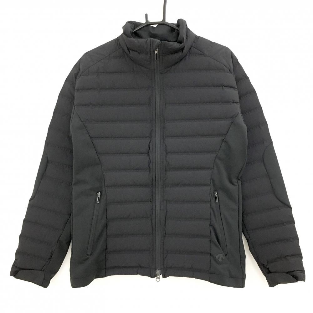 美品】デサントゴルフ 切替ダウンジャケット 黒 一部ダウン 中田英寿