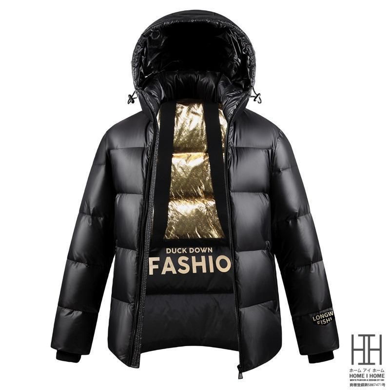 ダウンジャケット メンズ 光沢 暖かい 防寒着 メンズ ダウン アウター メンズ コート メンズ アウター 冬 メンズ大きいサイズ ブランド HOM
