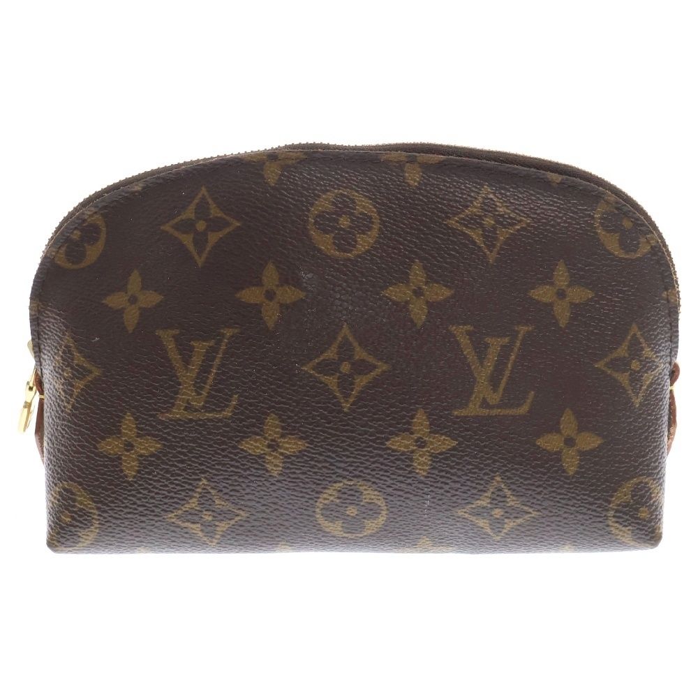 LOUIS VUITTON ルイヴィトン モノグラム ポシェットコスメティックPM レザーポーチ ブラウン M47515