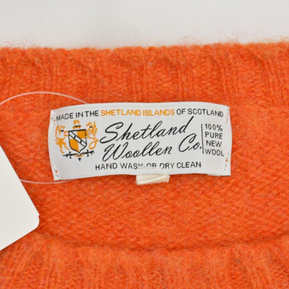 新品 シェットランドウーレン シャギードックセーター オレンジ