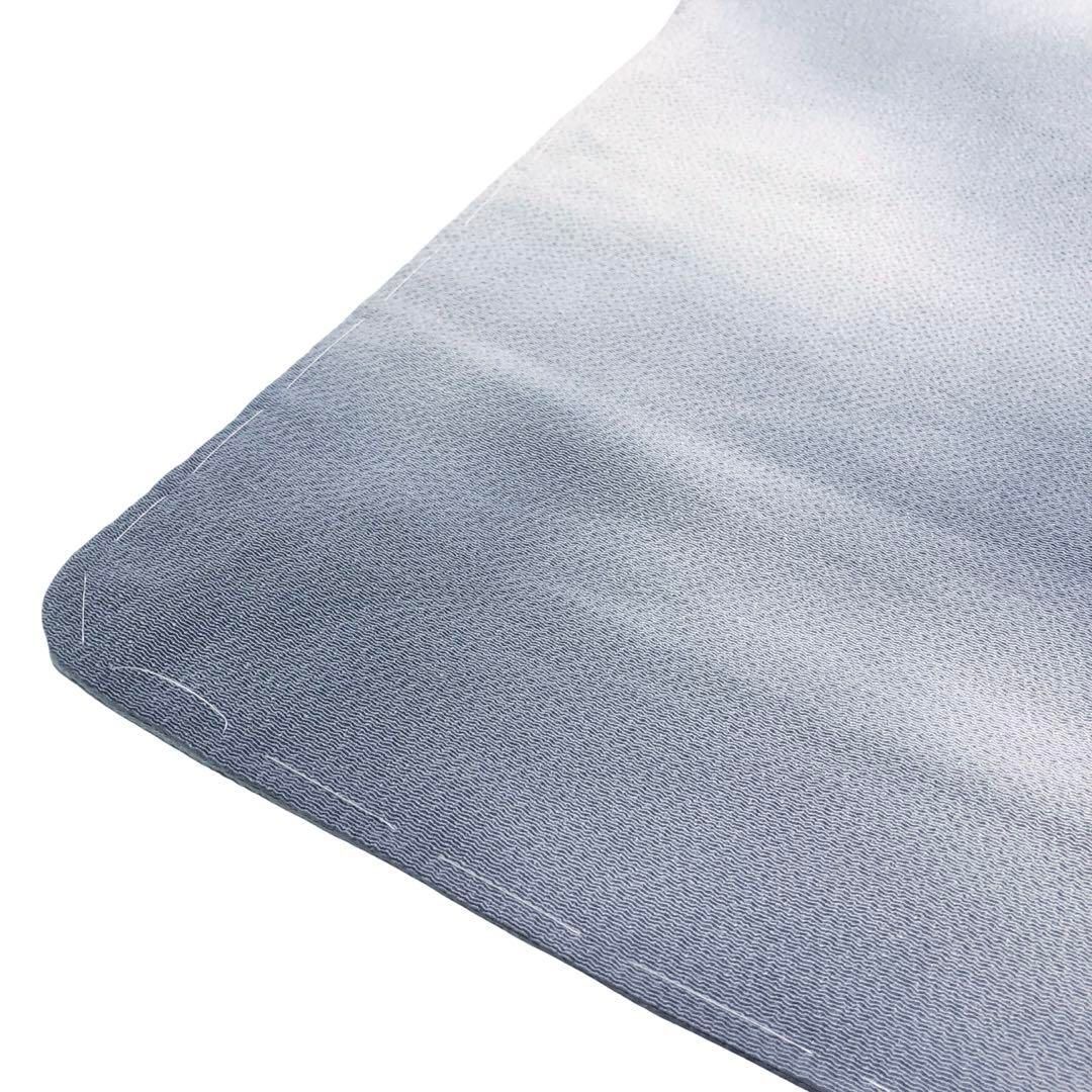 小紋 上品な暈し模様 空色鼠色 縮緬 K-4472 - メルカリ 