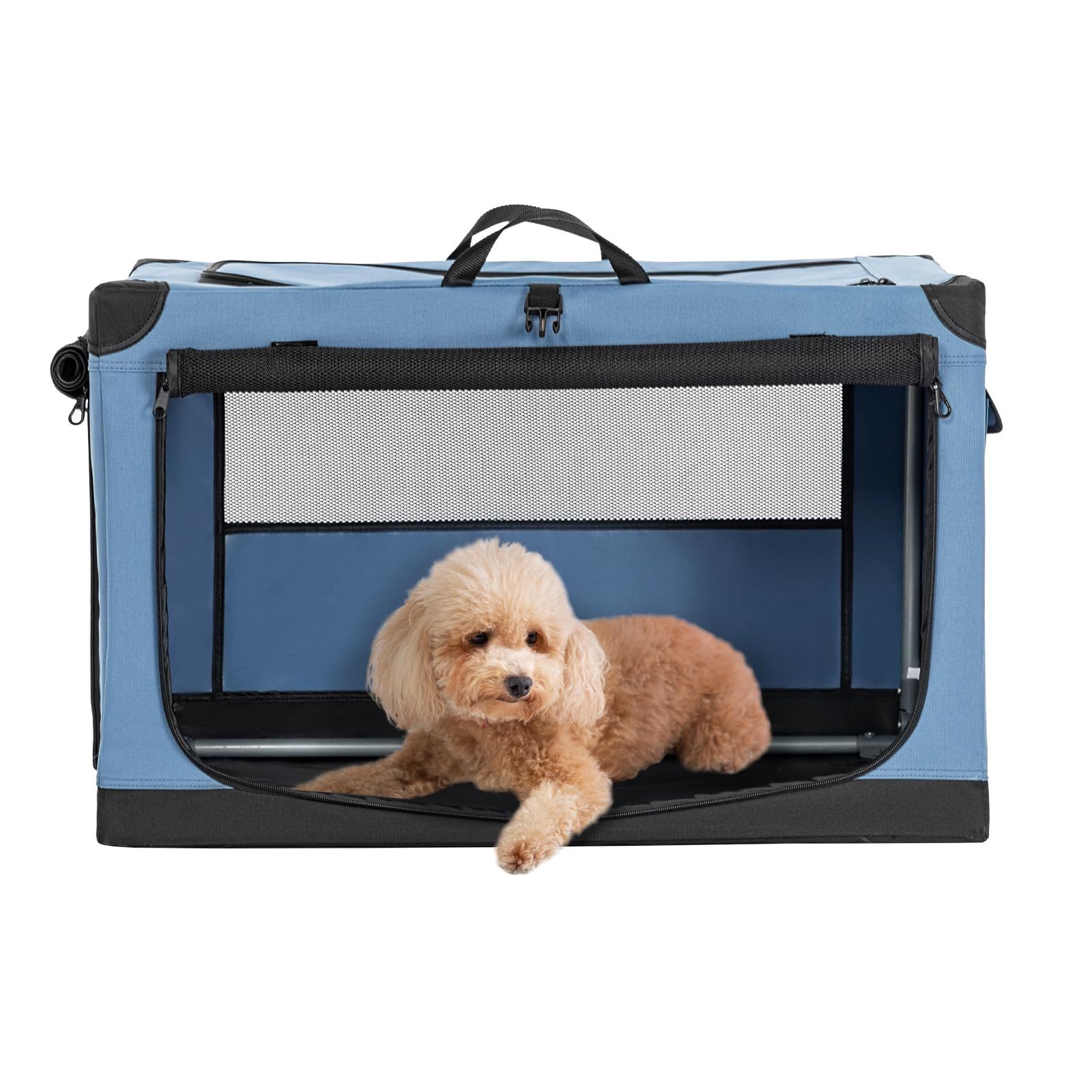 Petsfit 犬 折りたたみケージ ソフトクレート ポータブルケージ ペットハウス 犬 クレート 中型犬 猫 持ち手付き | Petsfit ソフトクレート 犬 ケージ 折りたたみ クレート 中型