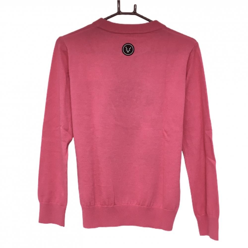 CPG セーター ピンク×ダークブラウン 羊柄 ウール50% ニット レディース 2 M ゴルフウェア 2025年モデル CPG