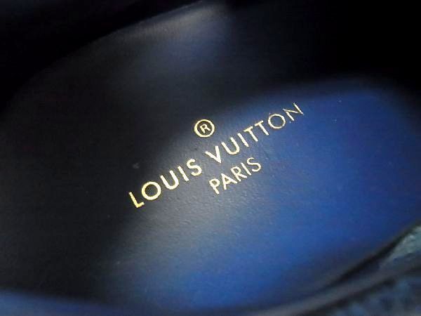 ■極美品■ LOUIS VUITTON ルイヴィトン ダミエ ランアウェイライン スニーカー サイズ6 (約25cm) 靴 シューズ メンズ ブルー系  BB2111ｷZ