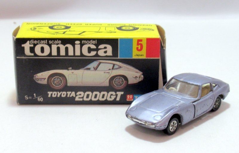 トミー トミカ/黒箱日本製 トヨタ 2000GT シルバー/1E/へそあり