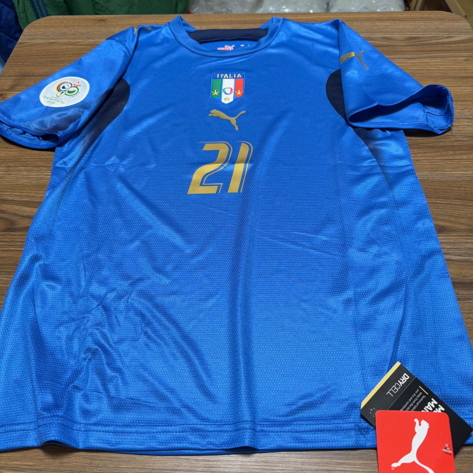 2008 イタリア代表　ピルロ　新品紙タグ付　プーマオフィシャル長袖ユニフォーム