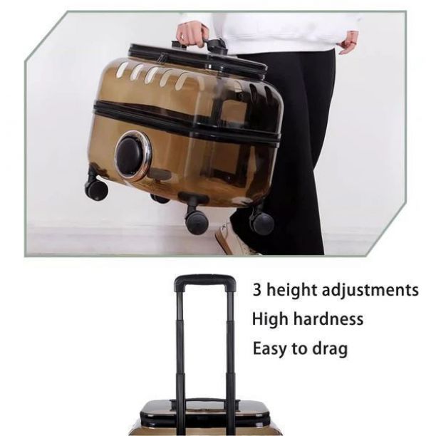 透明ペット用旅行用トロリー